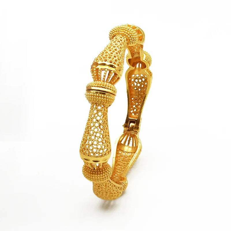 dubai women's bracelet middle eastern gold bracelet ethiopian saudi arabian wedding bridal jewelry