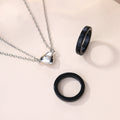 European and american cross-border minimalist double-layer irregular circle necklace, light luxury niche heart patchwork jewelry necklace, couple's style