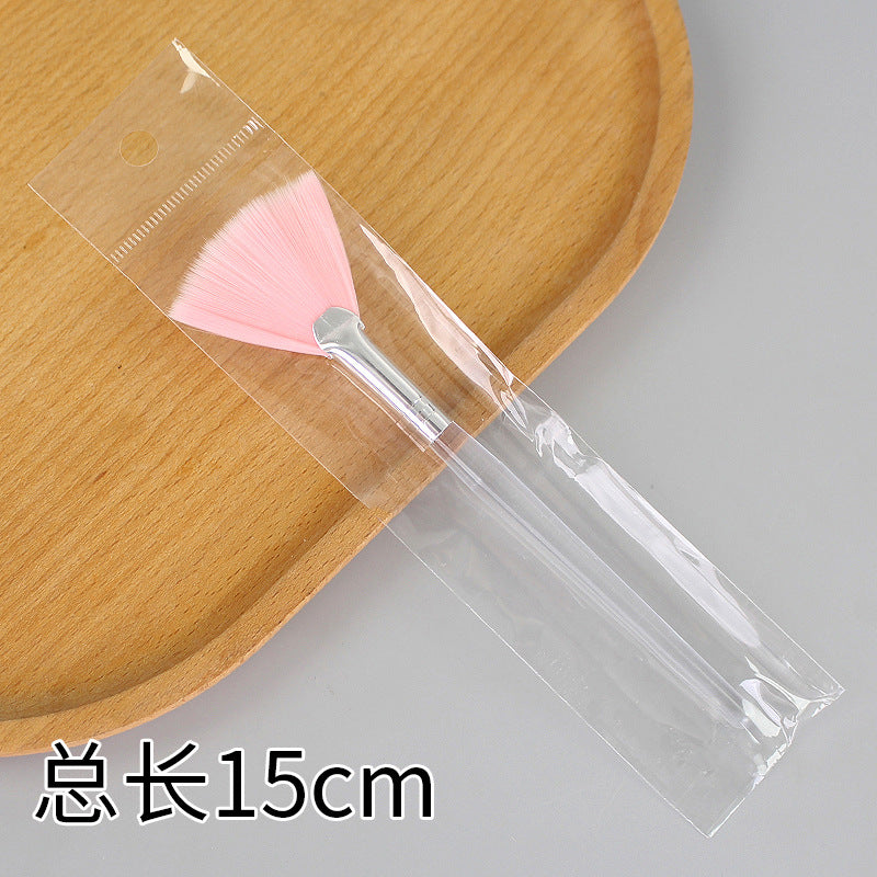 Beauty silicone brush facial mask brush makeup brush soft bristle head brush mud mask beauty tool fan-shaped fruit acid brush