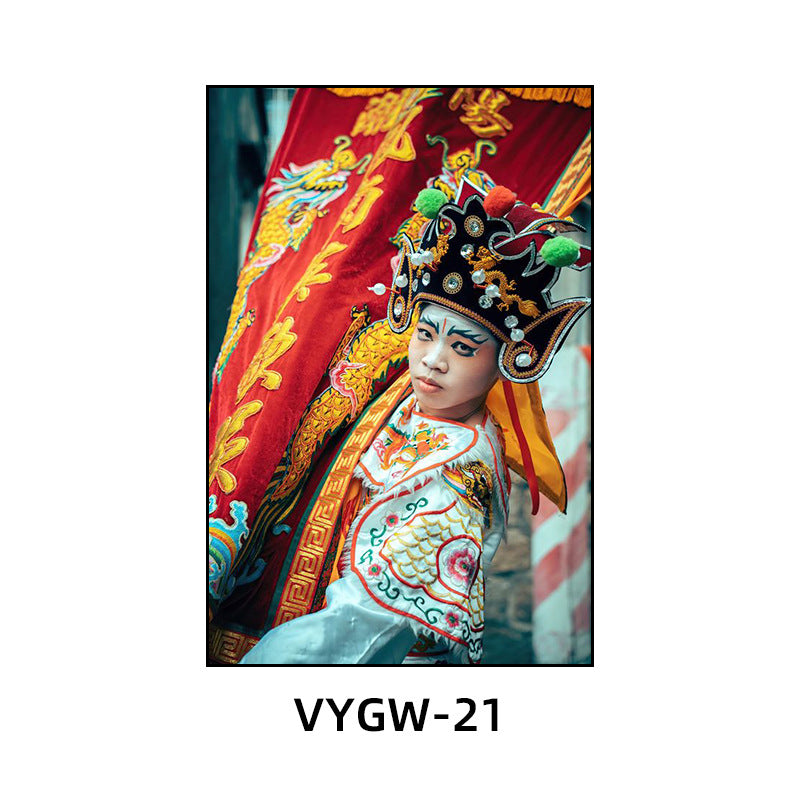 Chaoshan English song and dance decorative painting restaurant hotel box ethnic characteristics traditional culture hanging painting hot pot shop mural