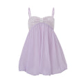 European and american women's clothing  summer new french sweet & spicy sequin bandeau loose camisole chiffon top