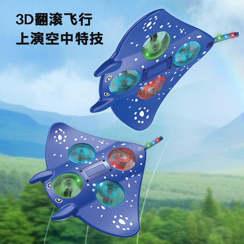 hot-selling remote control aircraft, altitude-fixed aircraft, fall-resistant foam, devil fish, gravity glider, colorful lights, new