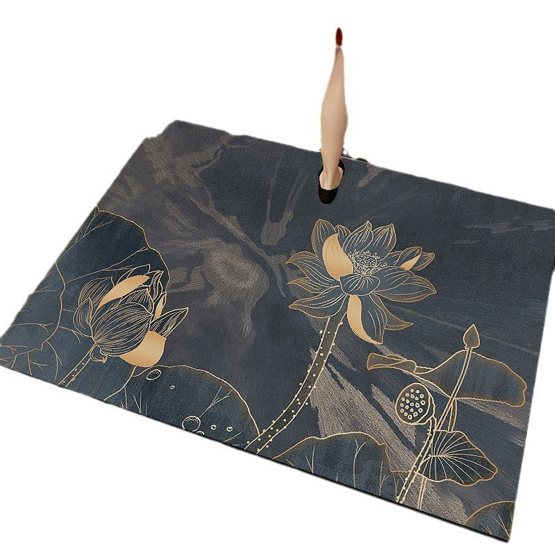 new arrival entrance door mat bathroom absorbent non-slip floor mat diatom mud cuttable carpet entrance door mat