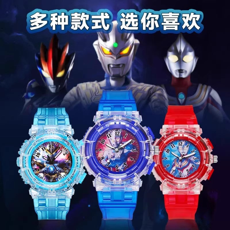 Ultraman hero kids' toy luminous watch - durable, waterproof, perfect back-to-school gift for kindergarten boys and girls - electronic watch