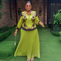 Amazon foreign trade  new fashionable and elegant top and skirt set, loose fit, plus size, slimming two-piece dress