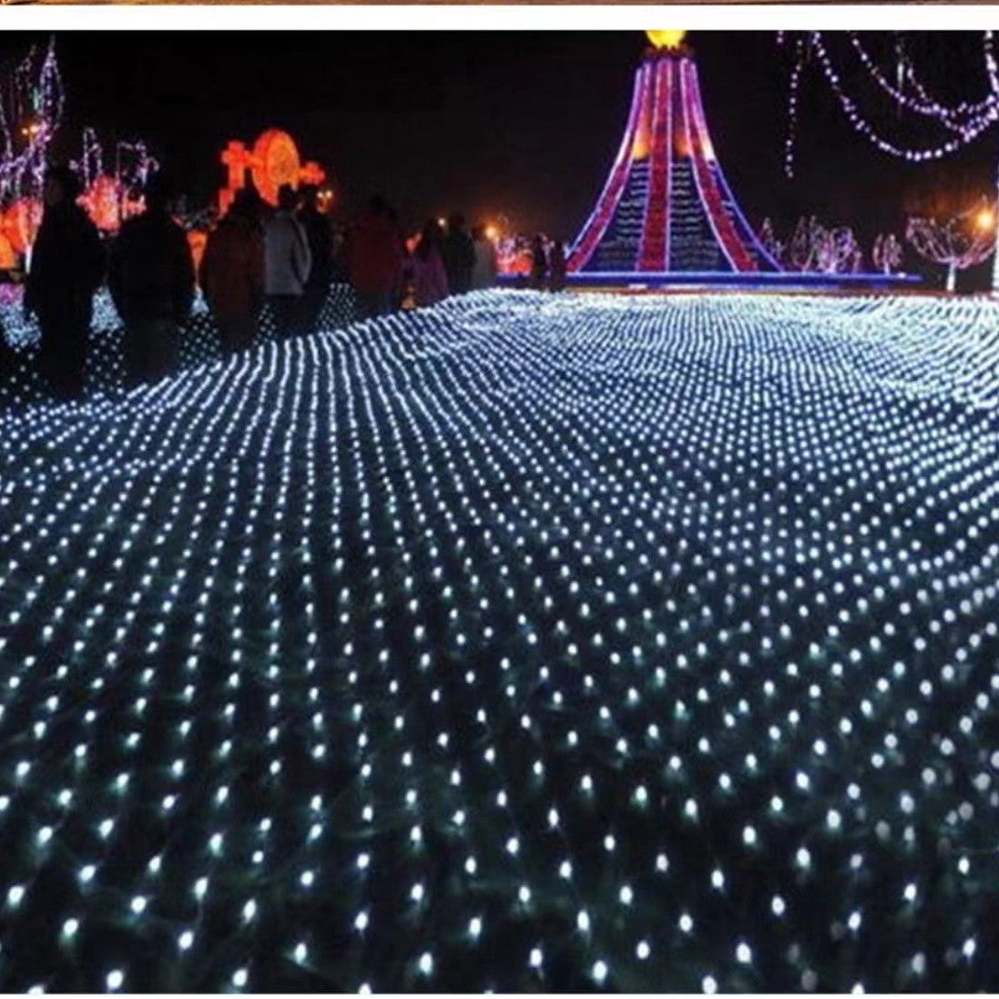 Lighting project LED fishing net, lantern net, string lights, flashing lights, outdoor waterproof Christmas wedding gypsy decorative lights