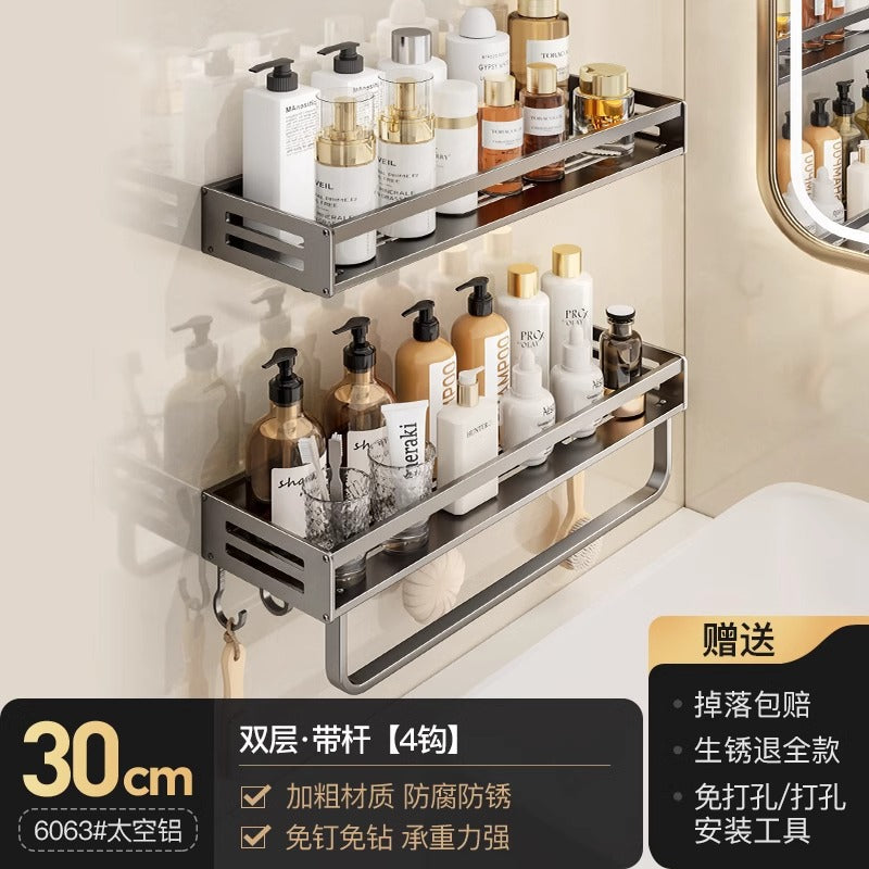 No punching gun ash toilet rack bathroom washstand No punching wall mounted toilet toilet storage rack