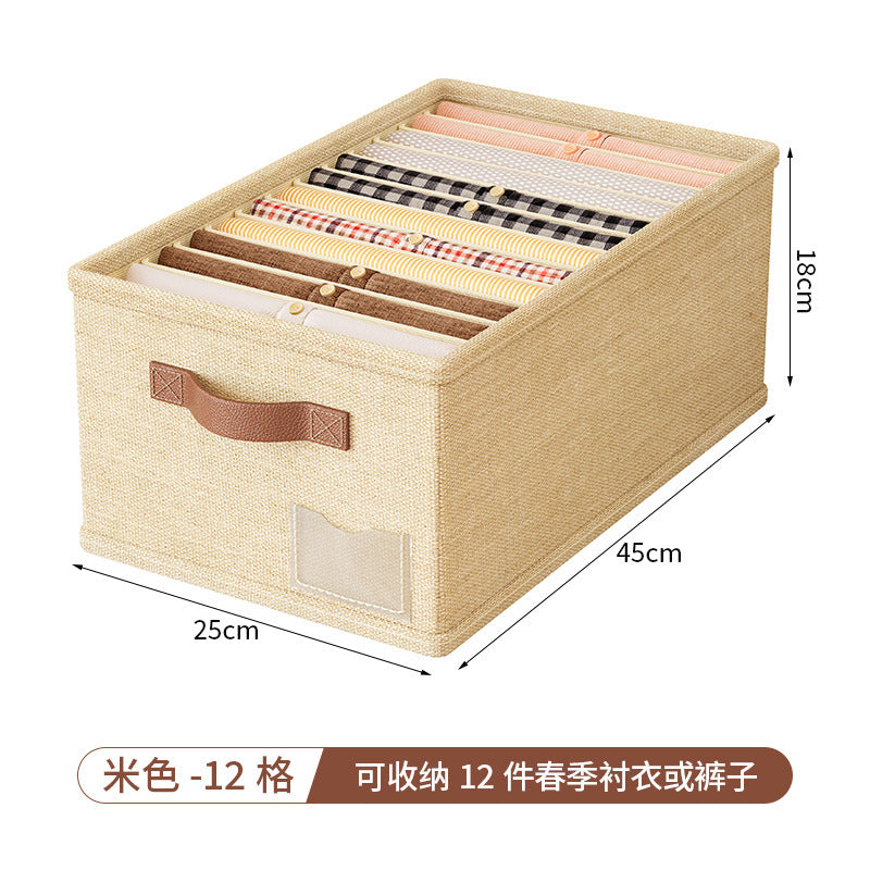New little red flower divided storage box, underwear organizer, pp board clothes and pants storage solution, clothing storage box