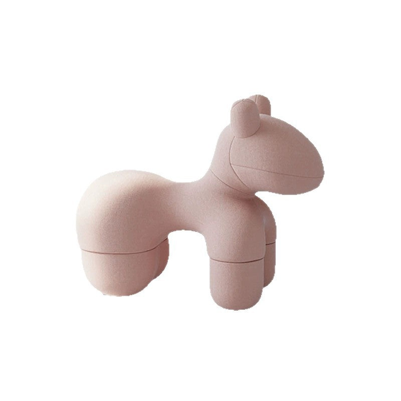 Popular seat pony chair kids animal lazy sofa chair velvet shaped cotton animal rocking chair pony chair