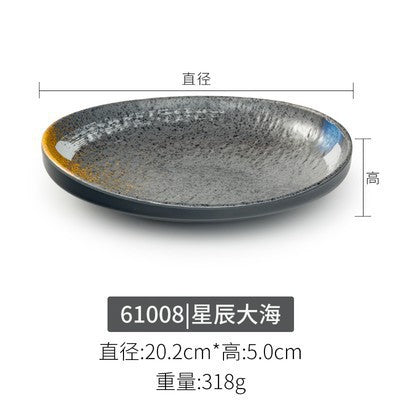 Melamine plate japanese plastic barbecue plate imitation porcelain round flat plate barbecue plate restaurant hot pot tableware dish plate commercial