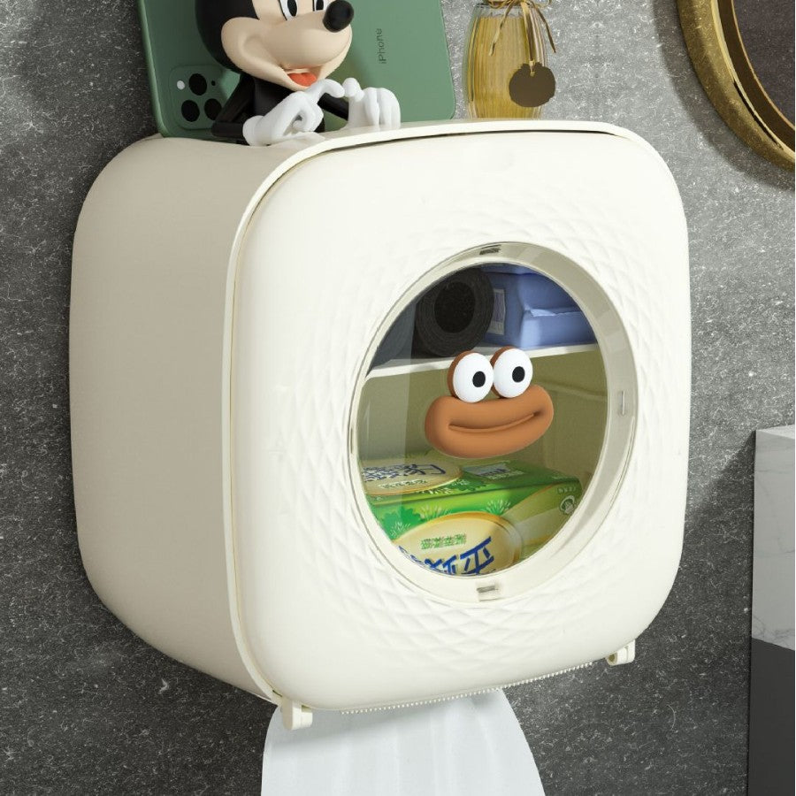 Bathroom tissue box wall-mounted toilet paper holder roll dispenser hand washroom bathroom punch-free waterproof storage rack