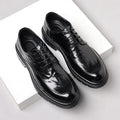 Genuine leather hand-crafted texture dress shoes for men - formal, casual, business, commute, office, soft sole, wedding, groom shoes