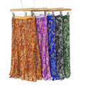 export  spring/summer new arrival: printed pleated a-line midi skirt with elastic waist and full sweep