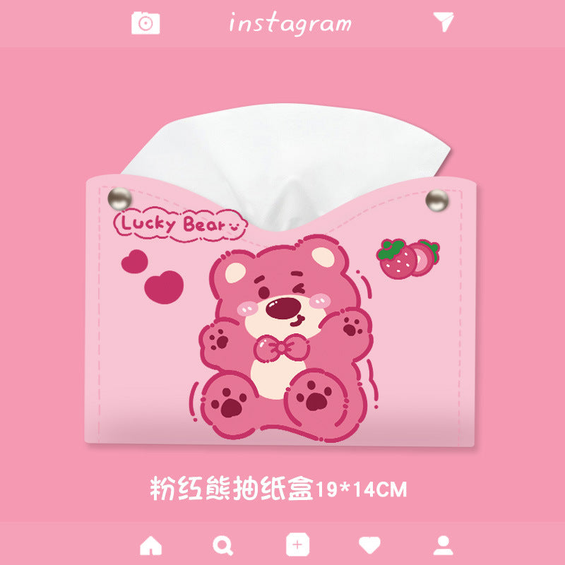 Foreign trade popular tissue box, Lolomi ear dog pumping carton, cute cartoon napkin box, car household paper pumping box