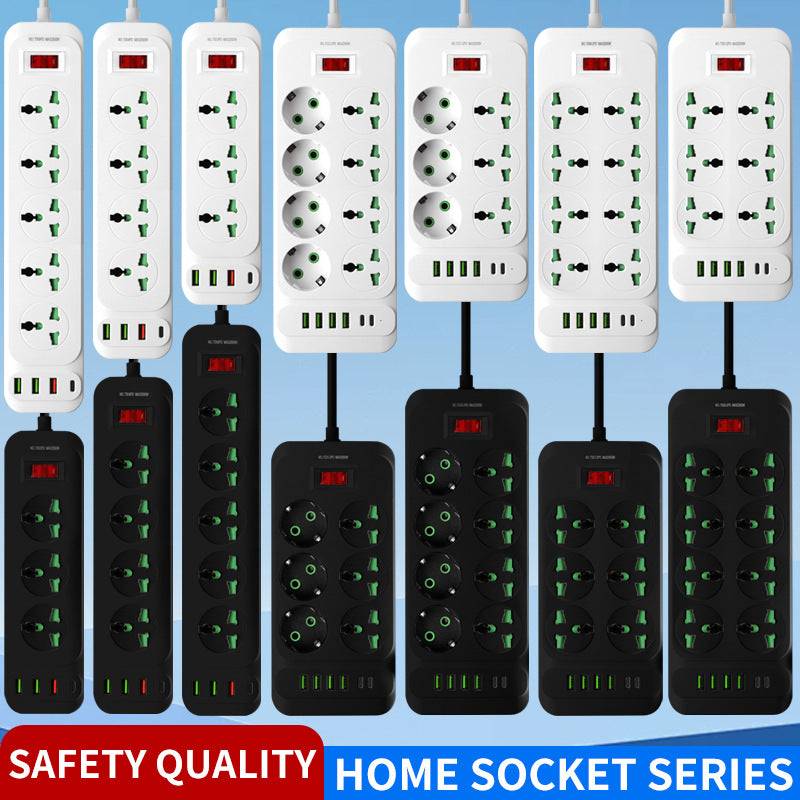 Overload switch british standard socket american standard european hong kong version drag board wireless international neutral sub-control plug strip plug-in board