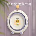 Foldable washbasin - kids & baby face basin - collapsible wall-mounted washbasin - cartoon design for face, butt, and foot washing
