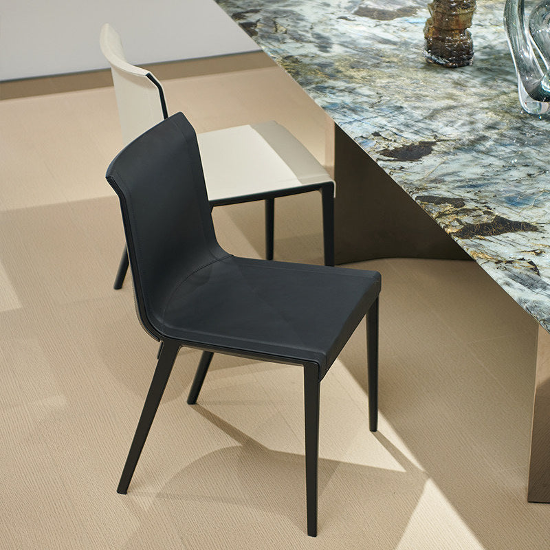 Foshan charlotte normcore chair accessible luxury modern casual ultra-migration leather for home dining table and chairs classy designer dining chair