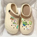 New arrival crocs women's summer outwear 2024new arrivalpopular super popular thick sole stepping on shit feeling beach baotou slippers beach