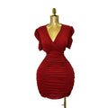 Exportfashion stylesexy silm hip-hugging dress women's summer pure lust style silmelegant elastic mesh pleated skirt