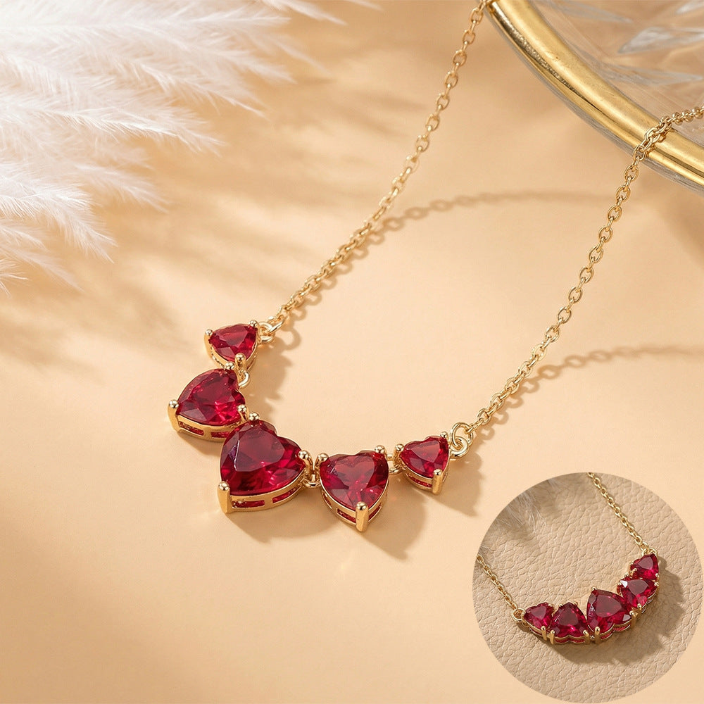 Popular hot-selling zirconium-inlaid classy necklace, accessible luxury, niche women's versatile elegant, simple, non-fading clavicle chain jewelry
