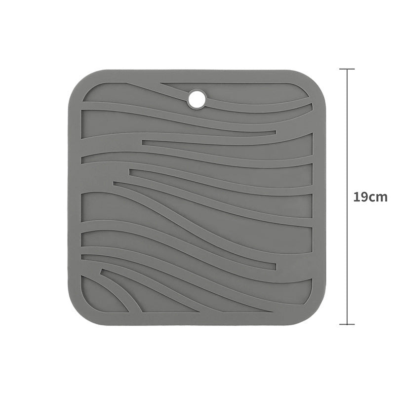 Cross-border supply of round silicone thermal insulation pads, printing custom household anti-scalding and non-slip pot pads, tableware, silicone thermal insulation pads