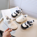 Vancahao girls' non-slip breathable first walker shoes, athletic white sneakers, soft-soled boys' anti-kick shoes, baby crocs