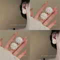 Spring break style white floral earrings - unique dopamine studs, niche design, versatile earrings