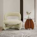 Designer single sofa chair wabi-sabi style homestay apartment leisure backrest bedroom irregular sofa solid wood minimalist