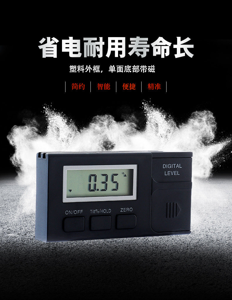 HUOTO 4 * 90 0.1 degree, expandable, mini tilt box, angle meter, double-sided magnetic force