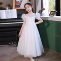 Girls' princess dress - long summer gown for elementary school performances, ages 3-13
