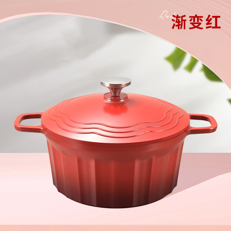 Household double-ear pot enamel pot non-stick pot stew pot popular large-capacity soup pot high-looking stew pot spot wholesale