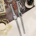 Vintage small square dial elegant student watch niche high-end metal mesh strap women's quartz watch wholesale