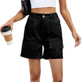 European and american cross-border e-commerce:  summer new arrivals,  independent store, washed elastic waistband cargo casual denim shorts