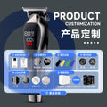 Customized cross-border new hairdressing shop electric bald head shaving hair clipper rechargeable bald head push