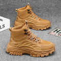 Men's martin boots: breathable, high-top, british-inspired retro work boots for autumn. ideal for outdoor hiking, desert exploration, and tactical operations. also known as "big yellow boots."