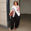 European and american style women's  autumn new collection: sweet and fresh printed turn-down collar short-sleeve blouse