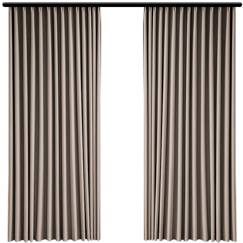 Japanese style thickened full blackout cotton and linen curtains blackout and heat insulation curtain cloth living room bedroom hotel shaoxing curtain wholesale