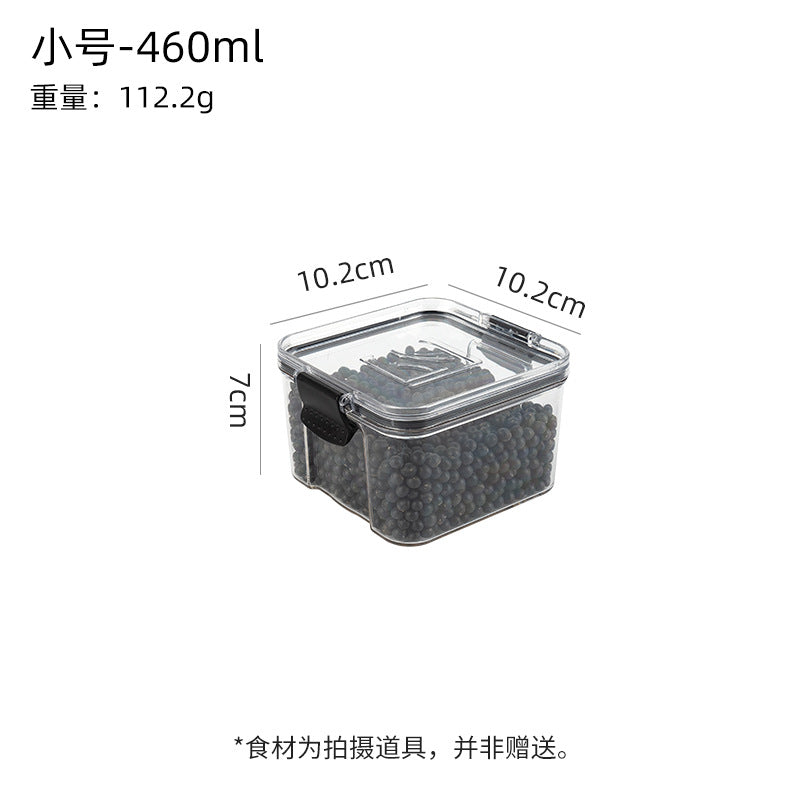 One piece of delivery PET kitchen transparent food sealed jar square moisture-proof sealed jar grain storage box