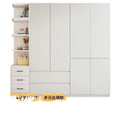 Solid wood wardrobe for home bedroom, rental property, modern minimalist small apartment, kids' closet, easy assembly storage wardrobe