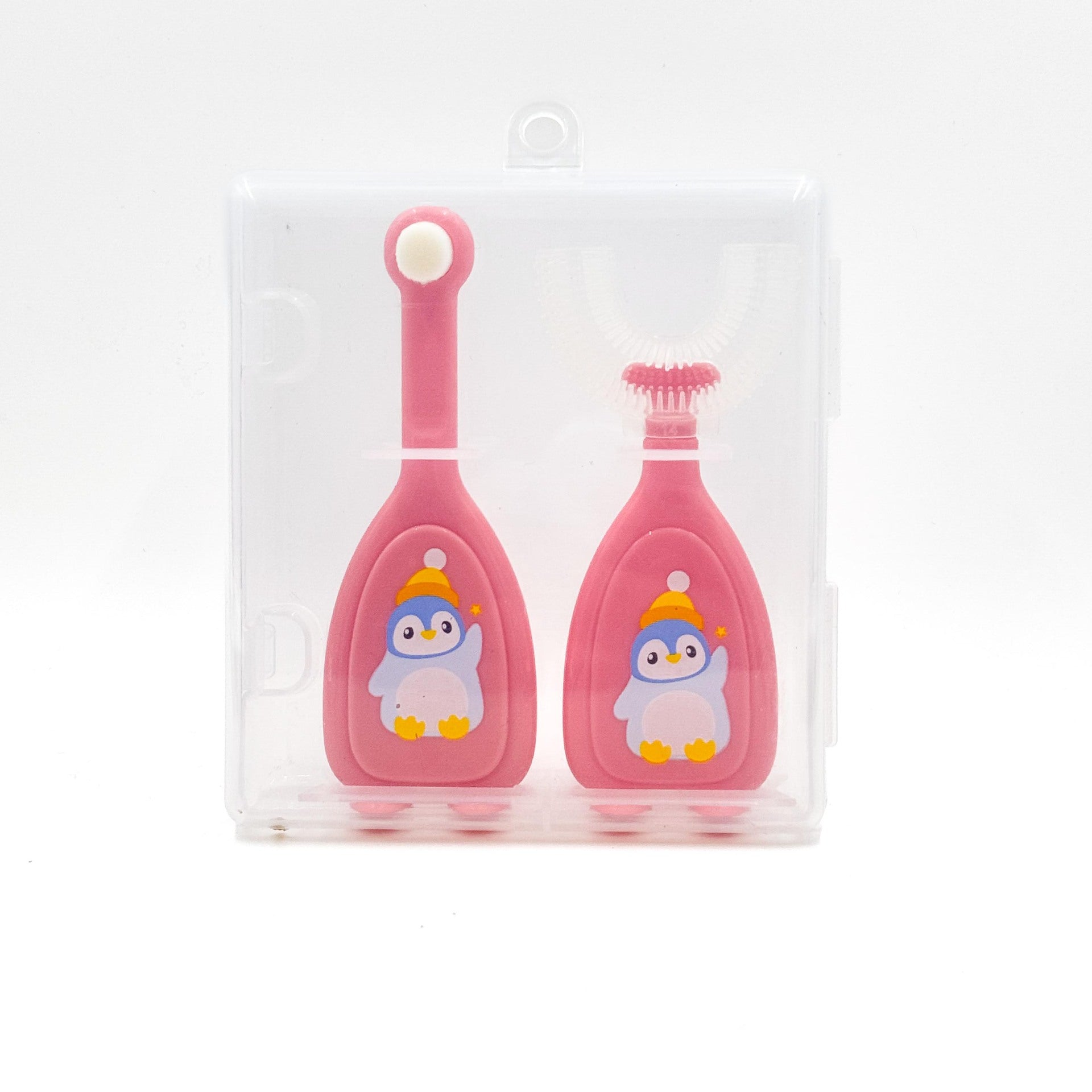 Children's u-shaped toothbrush Baby ten thousand hair toothbrush Baby oral soft silicone toothbrush set Children's toothbrush