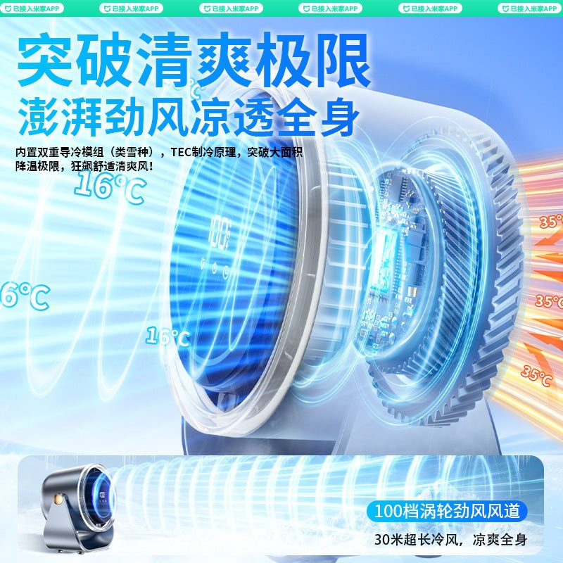 2026 new desktop high-speed fan, usb rechargeable, for home and office, wall-mountable, digital display, 100-speed adjustable, circulating electric fan