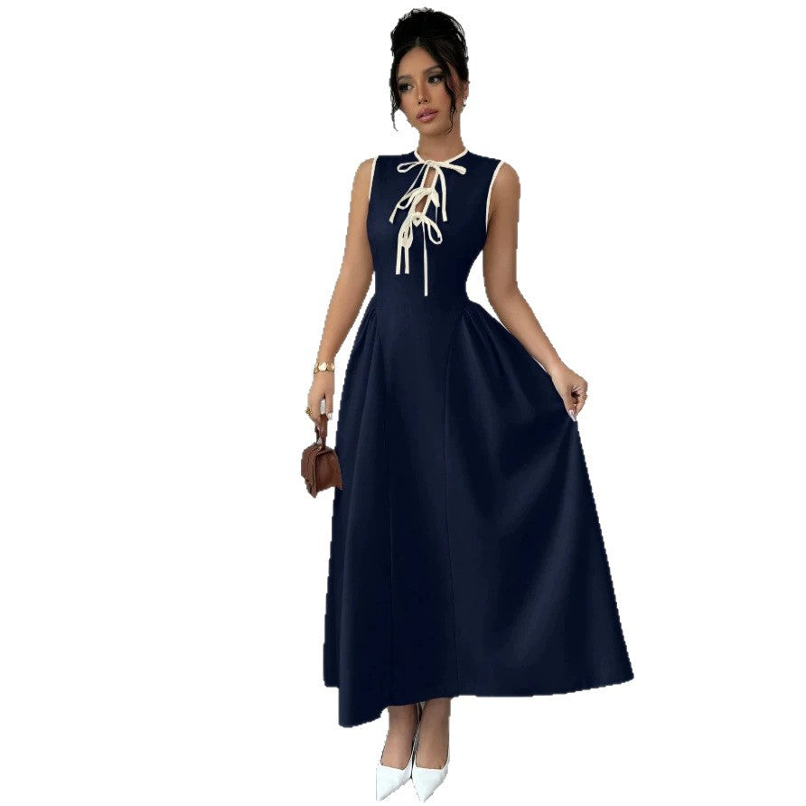patchwork strap sundress - women's summer  new arrival - unique, chic, slimming maxi dress