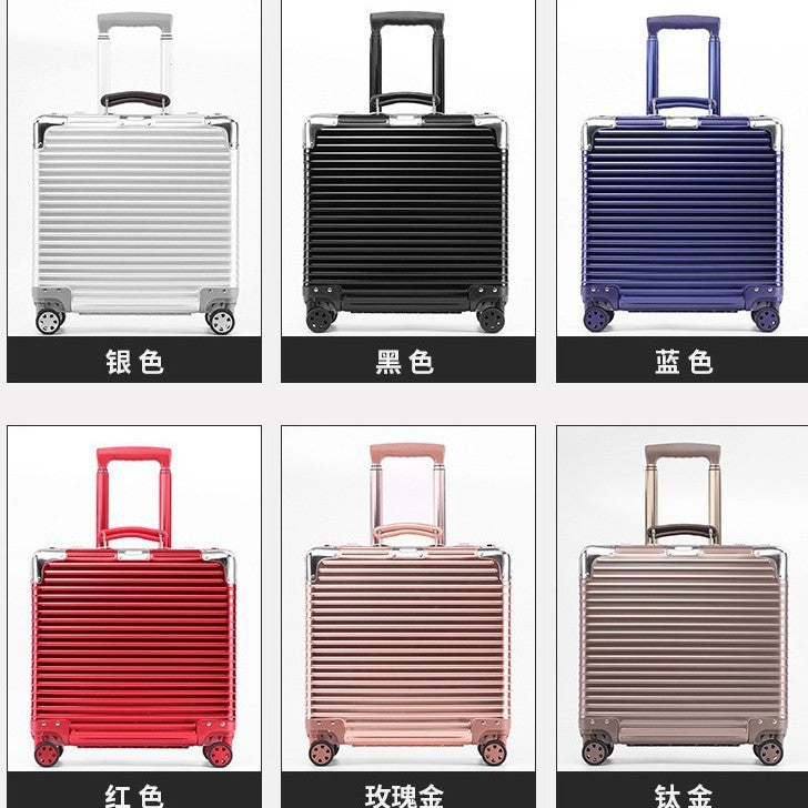 All-aluminum magnesium alloy trolley case 18-inch boarding case 20-inch suitcase bag all-metal small suitcase password box