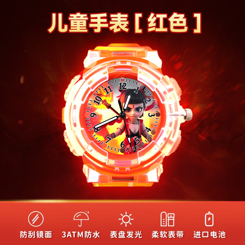 Nezha 2 ao bing kids watch toy luminous small digital watch boy young 2026 popular new year's day gift