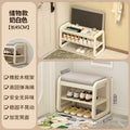 For home door shoe changing stool solid wood light luxury can sit shoe cabinet stool all-in-one entrance door extremely narrow can store shoe stool