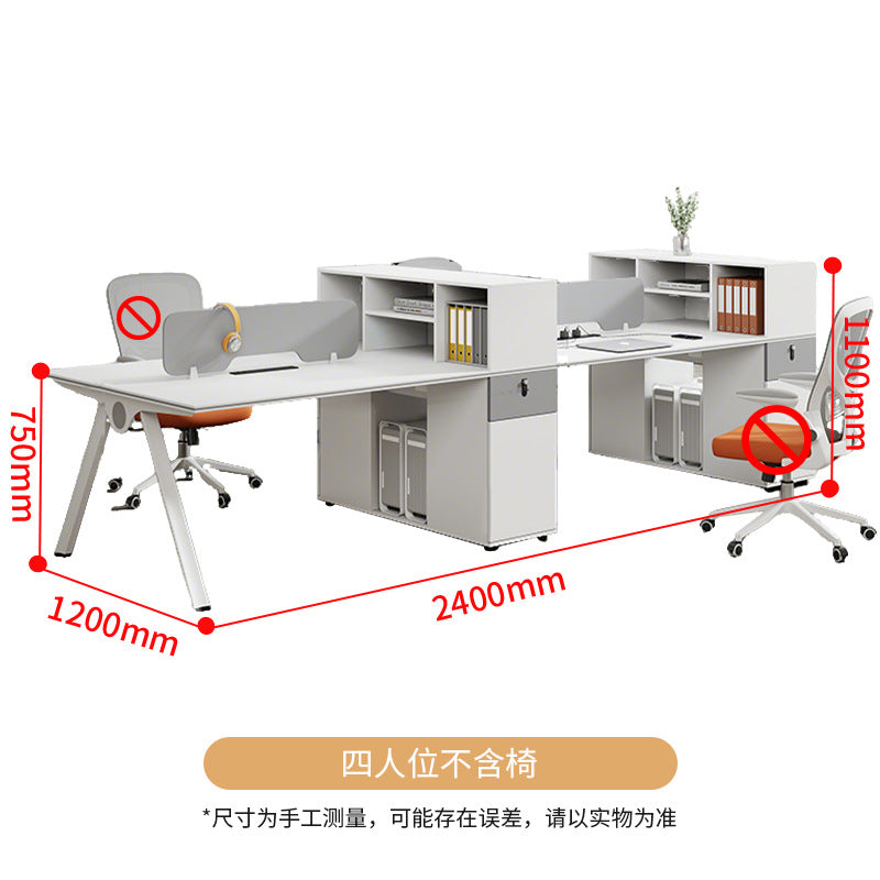 Saint li office desk and chair set - minimalist office table, staff desk, executive desk, high cabinet, workstation, booth desk