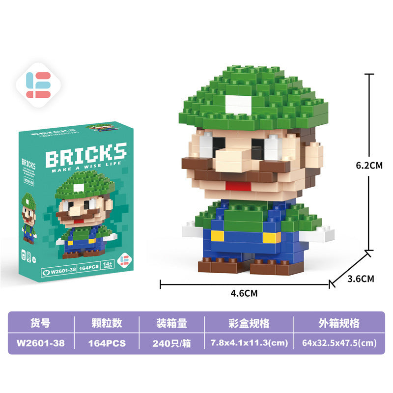 Trendy chinese mahjong diamond micro-particle children's educational building blocks - complete set, birthday gift, wholesale for street vendors