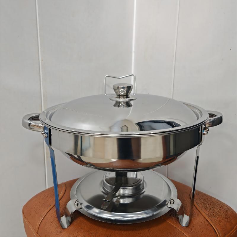 Stainless steel round alcohol stove hanging stove heat preservation heating container buffet stove cross-border supply chafing dish