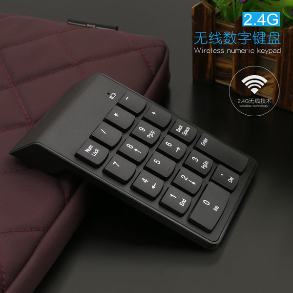 18-Key Wireless Chocolate 2.4G Numeric Keyboard USB Calculator Computer Mini External Keypad Notebook