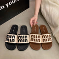 Xiaoxiangfeng flats sandals women's summer outwear 2025new arrivalfashioneasiest for match bath beach one-line shoes deodorizing filter